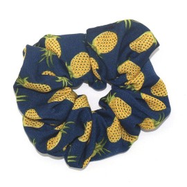 Fodattm 4PCS Elastic Hair Scrunchies Hair Bands Hair Ties Scrunchy Hair Rope Ponytail Holder for Women (Pineapple pattern)