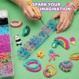 Rainbow Loom MEGA Combo Set, Features 7000+ Colorful Rubber Bands, 2 step-by-step Bracelet Instructions, Organizer Case, Great Gift for Kids 7+ to Promote Fine Motor Skills