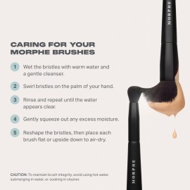 Morphe Eye Stunners Makeup Brushes - 6 Piece Eyeshadow Brush Set - Lining, Blending & Angled Eyeshadow Brushes - Made with Natural & Synthetic Bristles and Includes Makeup Brush Case (6 Count)