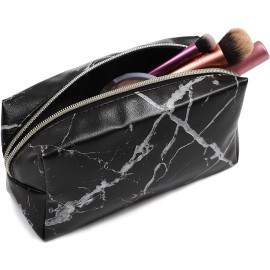 Glamlily Black Marble Printed Cosmetic Travel Pouch Set for Makeup Supplies (2 Pack) Glamlily Black Marble Printed Cosmetic Travel Pouch Set for Makeup Supplies (2 Pack)