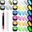 Nail Powder WENIDA 8 Jar Unicorn Iridescent Pearl Shell Holographic Chrome Mirror Laser Glow Synthetic Resin Pigment Manicure Decoration with 8 False Nails and Silicone Brush