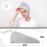 myHomeBody Hair Towel Wrap, Luxury Quick Drying Turban, Ultra Soft Absorbent Charcoal Fiber Cap, with Coconut Shell Button - 2 Pack