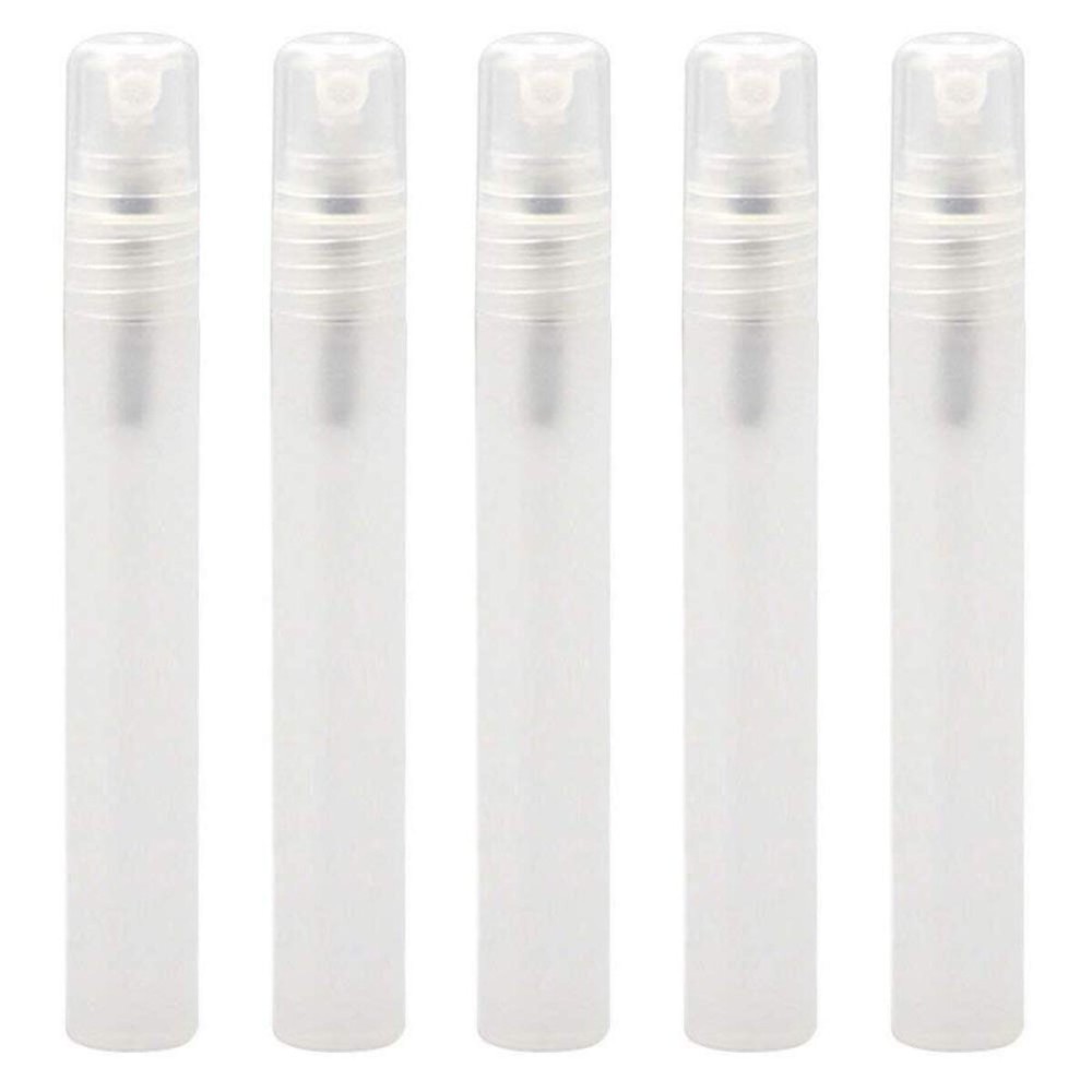Linwnil 10ml 0.34 oz Frosted Plastic Tube Empty Refillable Perfume Bottles Spray for Travel and Gift,Mini Portable pen (10)
