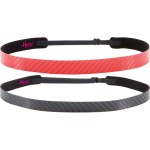 Hipsy Regular Size, Women\'s Adjustable NO Slip Skinny Tech Sport Headband 2pk Multi Packs (Black & Red 2pk)