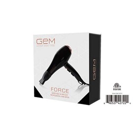 Gem Force Professional Intense Ionic Ceramic Science Hair Dryer - Black/Rose Gold