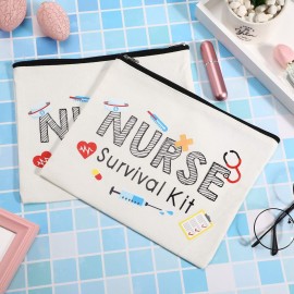2 Packs Nurse Survival Kit Cosmetic Bag Funny Makeup Bag Nurse Gift for Women, Nursing Student, Nurse Practitioner, Nurse Appreciation Week Gift Travel Bag 2 Packs Nurse Survival Kit Cosmetic Bag Funny Makeup Bag Nurse Gift for Women, Nursing Student, Nurse Practitioner, Nurse Appreciation Week Gift Travel Bag