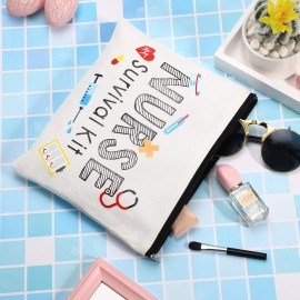 2 Packs Nurse Survival Kit Cosmetic Bag Funny Makeup Bag Nurse Gift for Women, Nursing Student, Nurse Practitioner, Nurse Appreciation Week Gift Travel Bag 2 Packs Nurse Survival Kit Cosmetic Bag Funny Makeup Bag Nurse Gift for Women, Nursing Student, Nurse Practitioner, Nurse Appreciation Week Gift Travel Bag