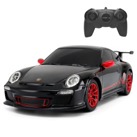 PowerTRC Radio Remote Control Car Porsche 911 GT3 RS Sports Car for Kids and Adults Age 6-12 Years 1:24 Scale (Black) Officially Licensed, Birthday Ideas