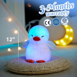 Glow Guards Light up Penguin Stuffed Animal Snuggle Soft Plush Toy with LED Night Lights Glow Birthday Children\'s Day for Toddler Kids, 12\'\'
