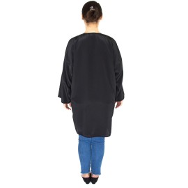 X-Large Plus Size Hair Stylist Tunic - Salon Smock with Roll Sleeves & Pockets - Esthetician Jacket (X-Large)