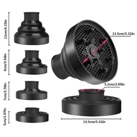 WAJIAYON Universal Collapsible Hair Dryer Diffuser Attachment- Salon Grade tool,Lightweight Foldable Portable Travel Folding Design Fit Most of blow Dryers-Black WAJIAYON Universal Collapsible Hair Dryer Diffuser Attachment- Salon Grade tool,Lightweight Foldable Portable Travel Folding Design Fit Most of blow Dryers-Black