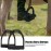 Tnfeeon 2PCS High Strength Stirrups, Black Engineering Plastics Stirrups with Non Slip Rubber Pad Horse Riding Tool Accessories(Big)