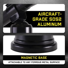 Mob Armor Flash Grip D - Magnetic Flashlight Holder for Bicycle, Car & Wall - Tactical Mount Kit with Magnetic Base for Heavy Duty, Military & Emergency Lights - Compatible with D Flashlights