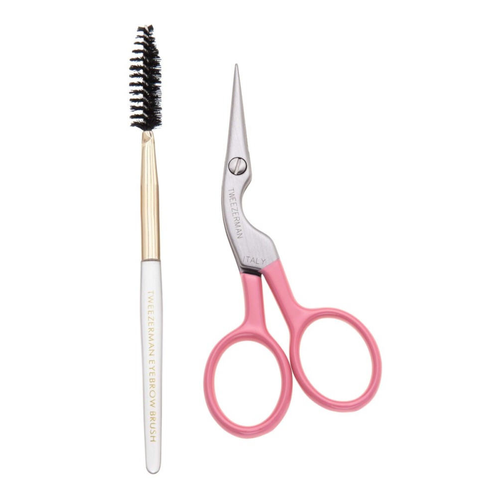 Tweezerman Exclusive Tea Rose Brow Shaping Scissors & Brush Tweezerman Exclusive Tea Rose Brow Shaping Scissors & Brush