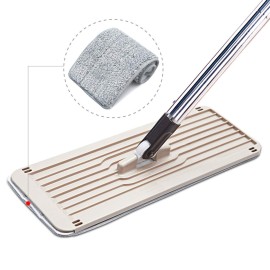 Bulletproof Microfiber Mop Replacement Heads - 5 Pack Washable Pads for Floor Cleaning Compatible with Tethys,Joy Moop & Most 11 - 13 Flat Squeeze Mops for Wet/Dry Mopping, Sanitizing, Scrubbing