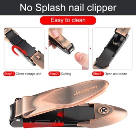Fingernail and Toenail Clipper with Catcher, Profession Anti Splash Nail Clippers for Women, No-Mess Nail Cutter for Men, Sharp Stainless Steel Nail Trimmer Jaceyon Fingernail and Toenail Clipper with Catcher, Profession Anti Splash Nail Clippers for Women, No-Mess Nail Cutter for Men, Sharp Stainless Steel Nail Trimmer Jaceyon