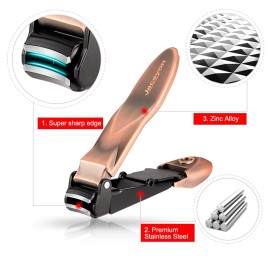 Fingernail and Toenail Clipper with Catcher, Profession Anti Splash Nail Clippers for Women, No-Mess Nail Cutter for Men, Sharp Stainless Steel Nail Trimmer Jaceyon Fingernail and Toenail Clipper with Catcher, Profession Anti Splash Nail Clippers for Women, No-Mess Nail Cutter for Men, Sharp Stainless Steel Nail Trimmer Jaceyon