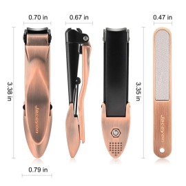 Fingernail and Toenail Clipper with Catcher, Profession Anti Splash Nail Clippers for Women, No-Mess Nail Cutter for Men, Sharp Stainless Steel Nail Trimmer Jaceyon Fingernail and Toenail Clipper with Catcher, Profession Anti Splash Nail Clippers for Women, No-Mess Nail Cutter for Men, Sharp Stainless Steel Nail Trimmer Jaceyon