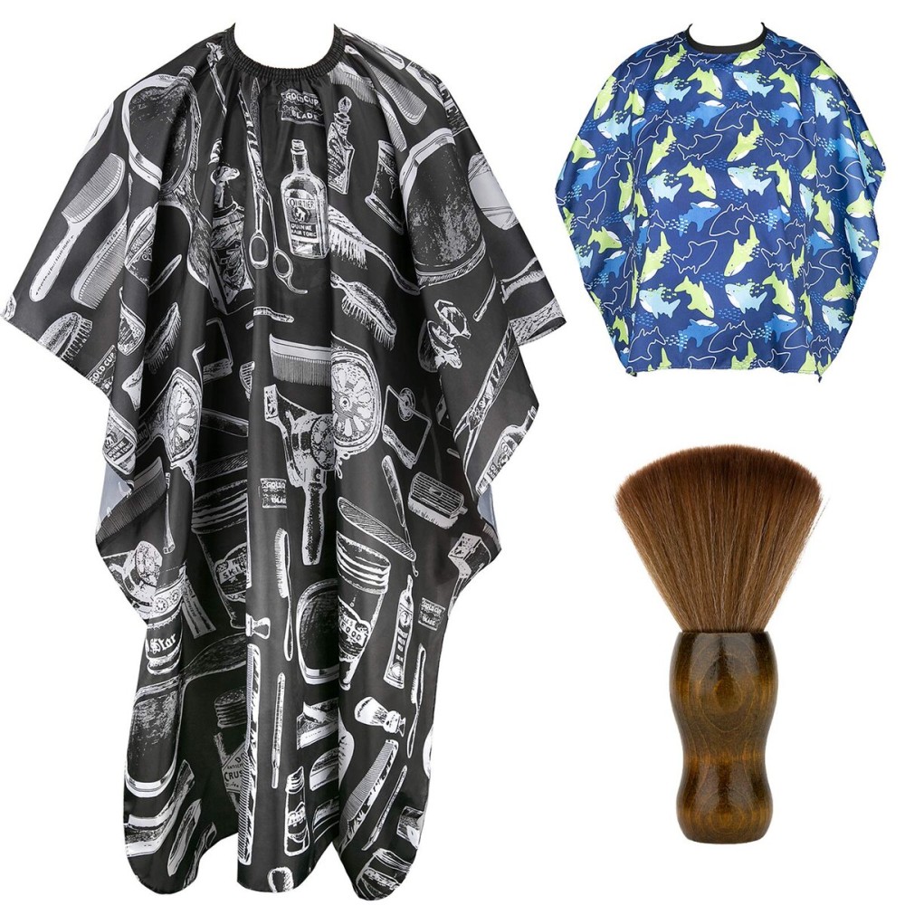 Himart Hair Cutting Barber Cape 2 Pack Professional Haircut Salon Cape for Men Women Children with Neck Duster Brush Himart Hair Cutting Barber Cape 2 Pack Professional Haircut Salon Cape for Men Women Children with Neck Duster Brush