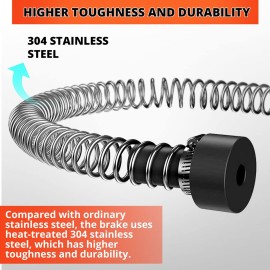 Trsmima Heavy Duty Stainless Steel Zipline Spring Brake Extra Long 6.5 FT, Zipline Stopper, Kids Backyard Zip Line Spring Braking System/Stop/Stopper for 3/16 1/4 5/16 3/8 inch Wire