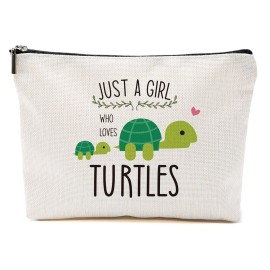 Turtle Makeup Bag Turtles Gifts Sea Turtle Gifts for Turtle Lovers Women Girls Funny Birthday Christmas Gift Ideas for Teens Daughter Sister Bestie A Girl Who Loves Turtle Stuff Merch Animal Lover