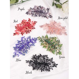 Aimimier Bridal Purple Crystal Hair Comb Amethyst Hair Piece Wedding Hair Accessories for Women and Girls (Purple)