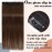 S-noilite Clip in Hair Extensions Human Hair Clip in Human Hair One Piece/5 Clips/3/4 Full Head Standard Weft Clip in Extensions 100% Remy Human Hair Straight 20-50g (Medium Brown)