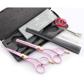 Haryali London Hairdressing Scissors Set - 6 Inches Pink Professional Hair Cutting Scissors Set - 2 Thinning Shears with Adjustable Screw - Hairdressing Comb Haryali London Hairdressing Scissors Set - 6 Inches Pink Professional Hair Cutting Scissors Set - 2 Thinning Shears with Adjustable Screw - Hairdressing Comb