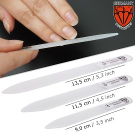3 Swords Germany - Brand Quality Glass Nail File Set, 3 Pieces, Perfect for Natural Fake Gel Artificial Acrylic fingernail, incl. Black Plastic case 3 Swords Germany - Brand Quality Glass Nail File Set, 3 Pieces, Perfect for Natural Fake Gel Artificial Acrylic fingernail, incl. Black Plastic case