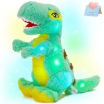 Glow Guards Light up T-Rex Dinosaur Stuffed Animal,Soft Dinosaur Plush Toy with LED Night Lights Glow in The Dark,Birthday Children\'s Day Gifts for Toddler Kids,14\'\'