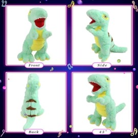 Glow Guards Light up T-Rex Dinosaur Stuffed Animal,Soft Dinosaur Plush Toy with LED Night Lights Glow in The Dark,Birthday Children\'s Day Gifts for Toddler Kids,14\'\'