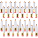 Blulu 24 Pcs 5 ml Pencil Lip Gloss Tube Empty, Gift for Graduation Teacher Appreciation, Pencil Lip Gloss Container Clear Refillable Tube for Women DIY Cosmetics