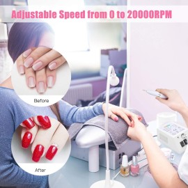 Cadrim Electric Nail Drill, Adjustable Nail File Machine Set with Sanding bands for Manicure Pedicure Acrylic Nails Gel Glazing Nail Art Polisher Cadrim Electric Nail Drill, Adjustable Nail File Machine Set with Sanding bands for Manicure Pedicure Acrylic Nails Gel Glazing Nail Art Polisher