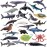 TOYMANY 24pcs Mini Ocean Animal Figurines: Realistic Cake Toppers with Sharks, Whales & Octopus - Great for Kids\' Parties, Gifts & School Projects
