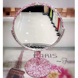 Bestbling Bling Rhinestone Portable Magnified Double Sided Swivel Makeup Vanity Mirror, 360Rotate Makeup Mirror Round Shaped Two-Sided Makeup Mirror (Pink) Bestbling Bling Rhinestone Portable Magnified Double Sided Swivel Makeup Vanity Mirror, 360Rotate Makeup Mirror Round Shaped Two-Sided Makeup Mirror (Pink)