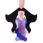 Tvoip 100Pcs/Pack Nail Forms Extension Tips Guide Extension French DIY Tool Fish Acrylic UV Gel Nail Art Tools Builder Sticker Sculpting (Purple)