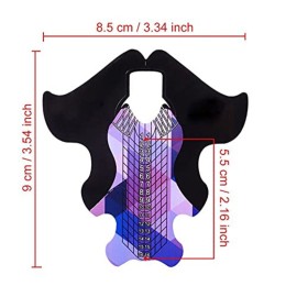 Tvoip 100Pcs/Pack Nail Forms Extension Tips Guide Extension French DIY Tool Fish Acrylic UV Gel Nail Art Tools Builder Sticker Sculpting (Purple) Tvoip 100Pcs/Pack Nail Forms Extension Tips Guide Extension French DIY Tool Fish Acrylic UV Gel Nail Art Tools Builder Sticker Sculpting (Purple)