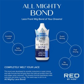 Red by Kiss All Mighty Bond Lace Front Wig 32mL (1.1 fl oz.) Red by Kiss All Mighty Bond Lace Front Wig 32mL (1.1 fl oz.)