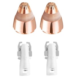 Replacement Heads for Finishing Touch Flawless Brows Eyebrow Facial Hair Remover, Rose Gold - Pack of 2