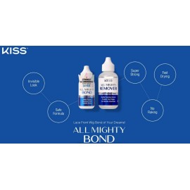 Red by Kiss All Mighty Lace Front Wig Remover- Gentle Foaming Solvent, Protect Your Edges, No Harmful chemicals 60mL (2.03 fl OZ)- KAMR01 (Remover) Red by Kiss All Mighty Lace Front Wig Remover- Gentle Foaming Solvent, Protect Your Edges, No Harmful chemicals 60mL (2.03 fl OZ)- KAMR01 (Remover)