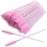 Tbestmax 200 Disposable Eyelash Brush Mascara Wands Spoolies for Eye Lashes Extension Eyebrow and Makeup Pink