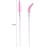 Tbestmax 200 Disposable Eyelash Brush Mascara Wands Spoolies for Eye Lashes Extension Eyebrow and Makeup Pink