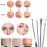 AKOAK 4 Pcs/Set Stainless Steel Acne Needle Set, Portable, Beauty and Makeup Tools, Professional Cleaning Face Acne, Blackheads
