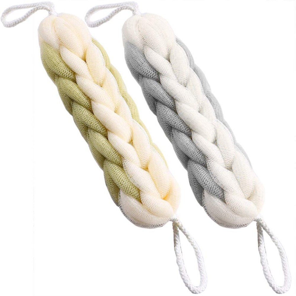 AARAINBOW 2 Packs Upgraded Long Stretch Back Sponge with Rope Handles Back Scrubber Bath Shower Mesh Sponge Exfoliating Body Scrub Stretch Braided Loofah for Men Women Shower Rope (Gray+Green) AARAINBOW 2 Packs Upgraded Long Stretch Back Sponge with Rope Handles Back Scrubber Bath Shower Mesh Sponge Exfoliating Body Scrub Stretch Braided Loofah for Men Women Shower Rope (Gray+Green)