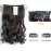 17 20 22 25 Synthetic One Piece Straight Wavy Curly Clip in Ombre Hair Extensions (20Inches Wavy, Dark Brown2/33)