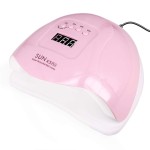 UV Gel Nail Lamp, 80W LED UV Light for Gel Polish - 4 Timers Professional Art Accessories, Curing Toe Nails, Pink