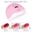 UV Gel Nail Lamp, 80W LED UV Light for Gel Polish - 4 Timers Professional Art Accessories, Curing Toe Nails, Pink