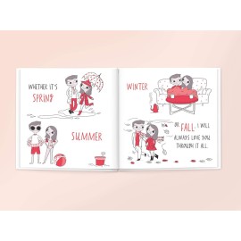 Personalized Book for Boyfriend, Girlfriend, Spouse, Partner, Anniversary | Book of Us (Hardcover)
