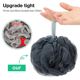 DadyMart Bath Shower Loofah Sponge 60g Bath Mesh Pouf Shower Ball Body Scrubber Exfoliating Bath Sponge for Women and Men, Set of 4, Drak Grey-Pink-Grey-White DadyMart Bath Shower Loofah Sponge 60g Bath Mesh Pouf Shower Ball Body Scrubber Exfoliating Bath Sponge for Women and Men, Set of 4, Drak Grey-Pink-Grey-White