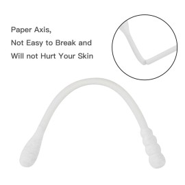 tifanso 200 Count Cotton Swabs, Natural Double Tipped Cotton Buds, Cruelty-Free Ear Swabs, Chlorine-Free Hypoallergenic(White)